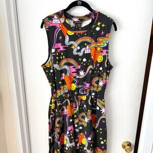 Nooworks Dahlia Dress in Better Days Cosmic Print